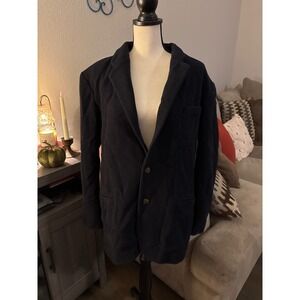 Perry Ellis men's 42R wool‎ blend dress coat black